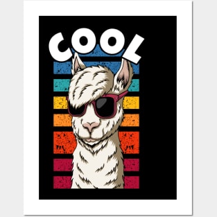 Cool Llama with Sunglasses Posters and Art